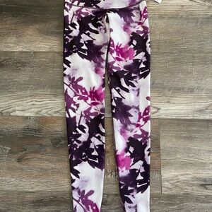 Old Navy Purple and Pink Floral Leggings NWT size XSP